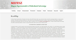 Desktop Screenshot of mefesz.hu