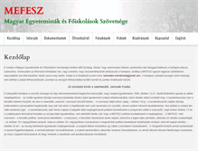 Tablet Screenshot of mefesz.hu